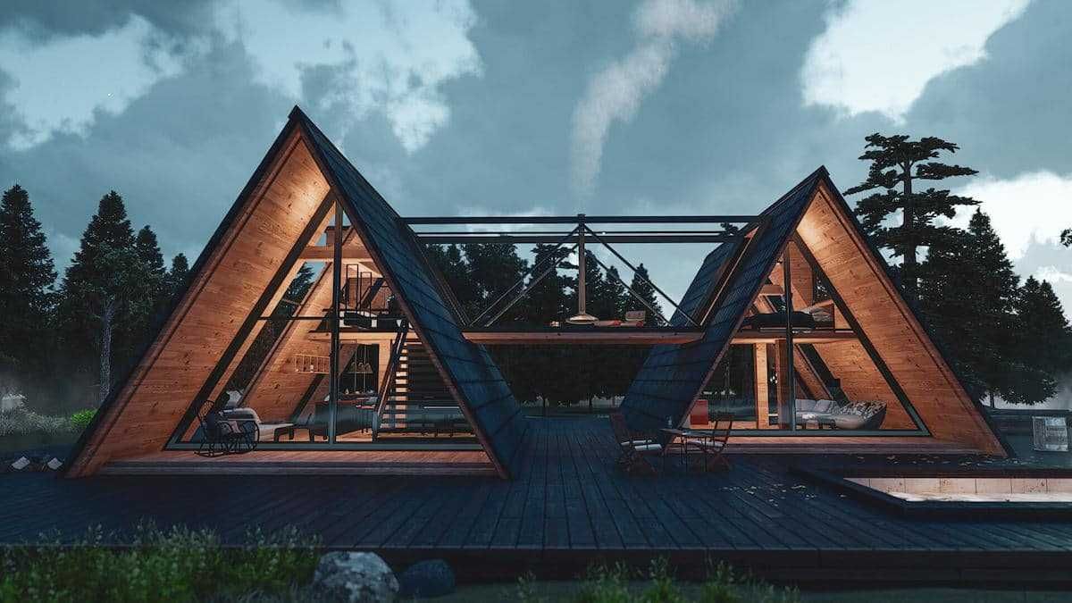 Vand containere locuibile, case modulare, cabane tip A la cheie