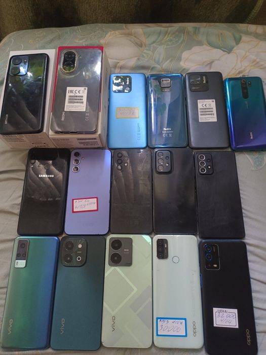 Смартфоны орро, vivo, Samsung,  Xiaomi