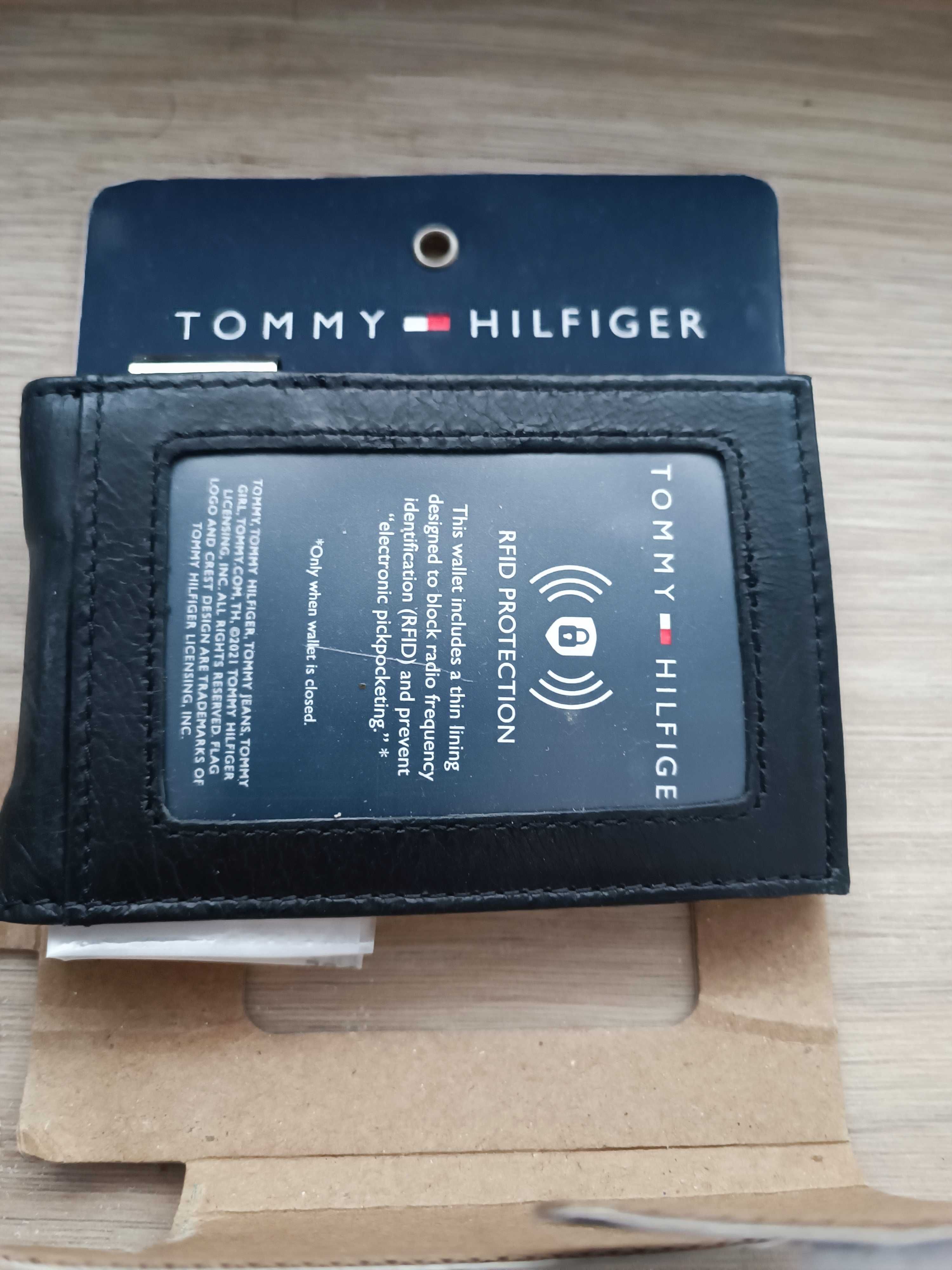 Portofel Tommy Hilfiger , piele , money clip.
