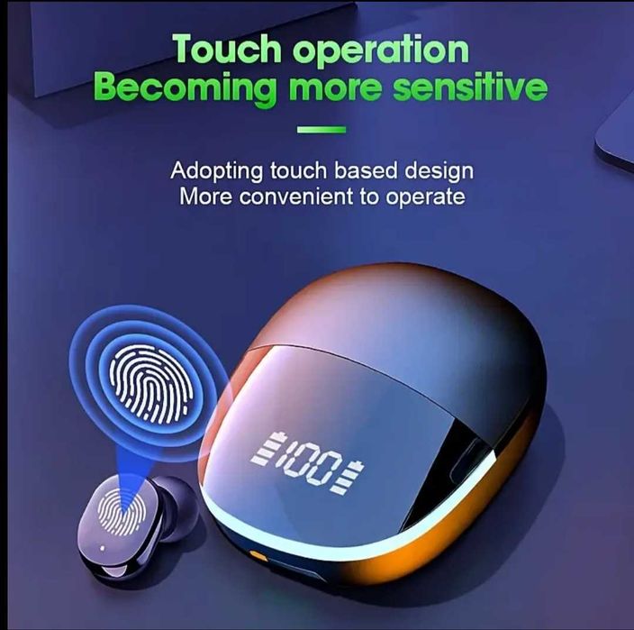 Безжични слушалки G9 Cool с LED дисплей и калъф за зареждане