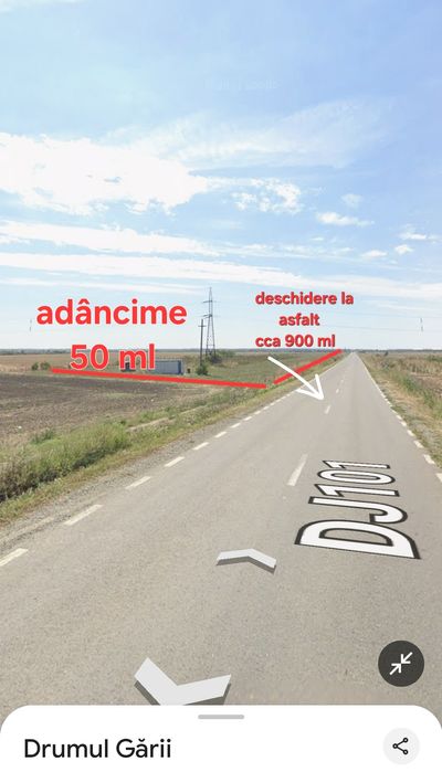 Teren de inchiriat cu deschidere la DJ 101