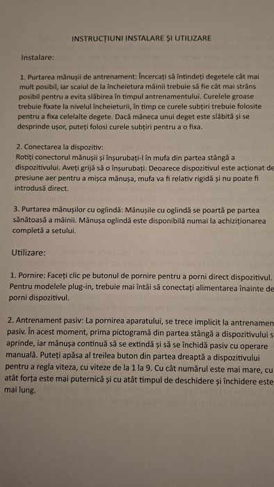 Mănușă robotică recuperare mâna dreaptă, AVC, paralizie..
