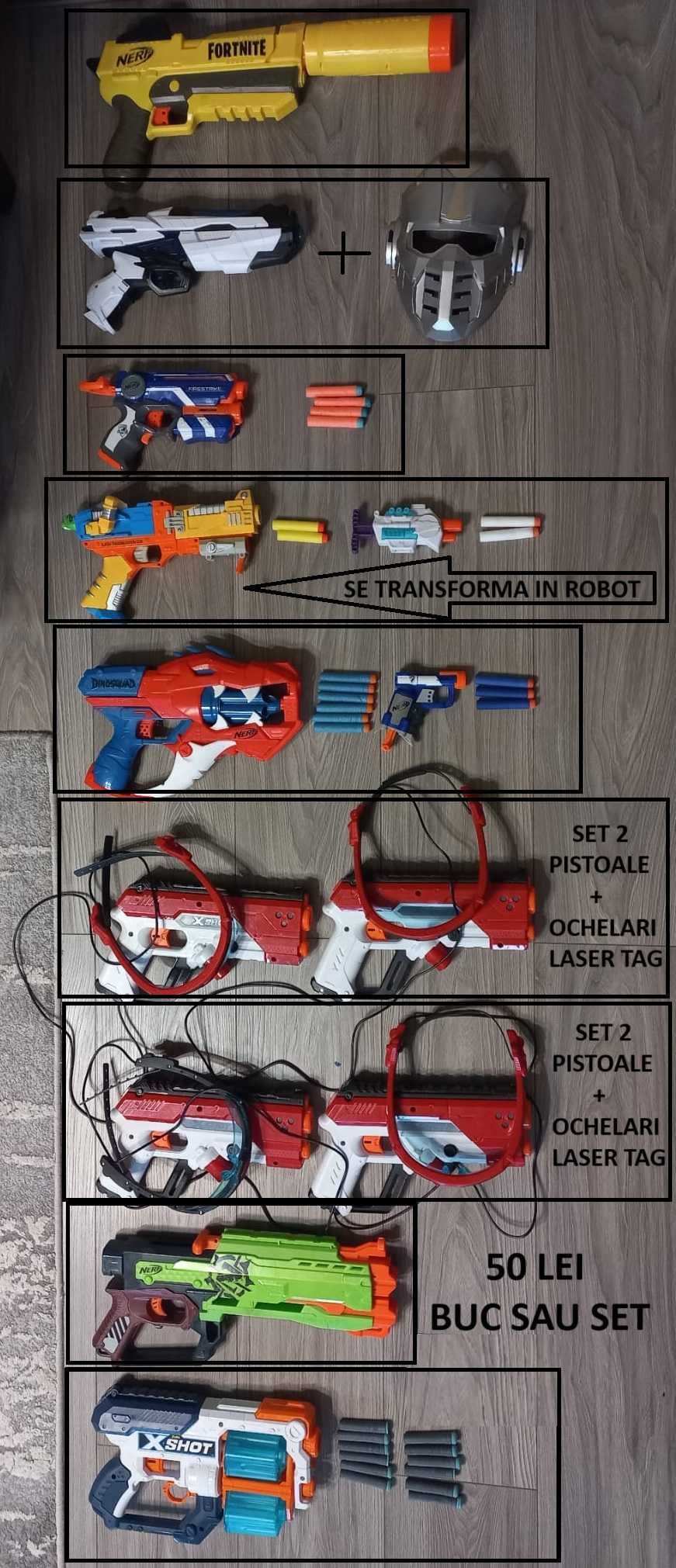Vand pistoale NERF