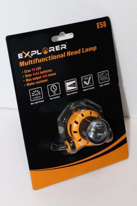 челник и фенер EXPLORER E58, 2 модела, Германия