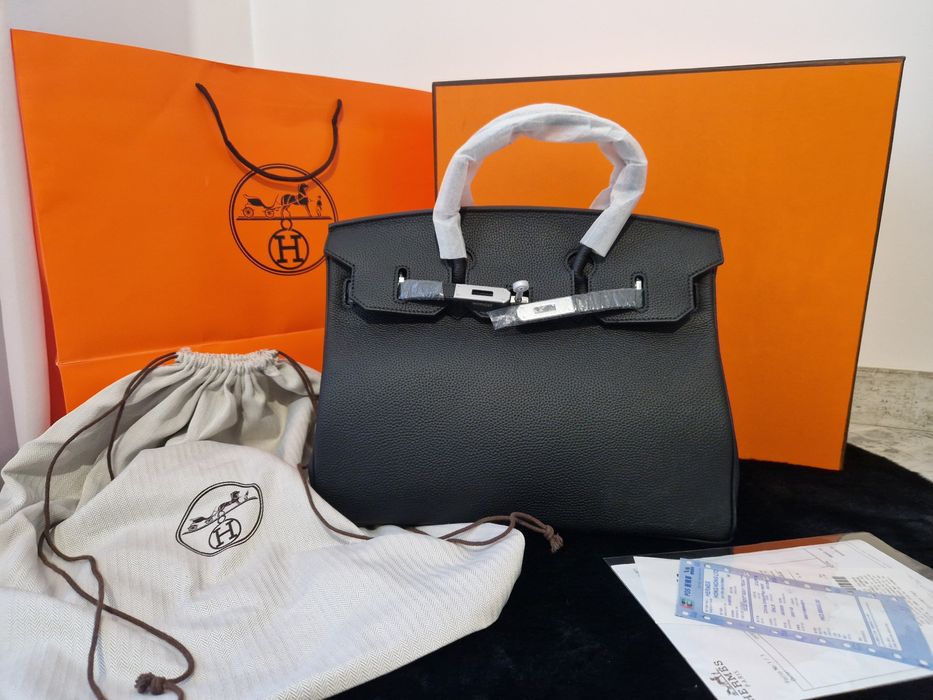Hermes Birkin 30 Black Silver Hardware