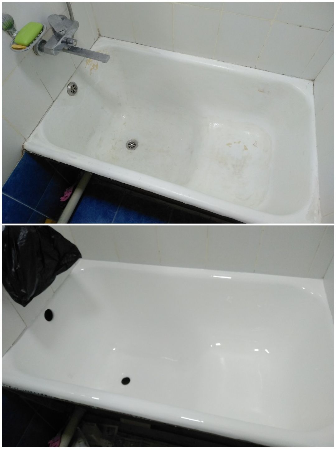 Реставрация ванн жидким акрилом / наливная ванна