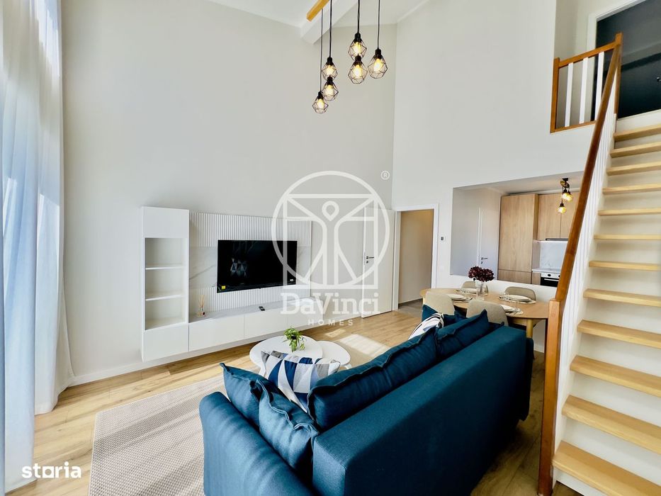 Penthouse 3 camere+2 bai, buc. separata,  mobilat si utilat, INTABULAT