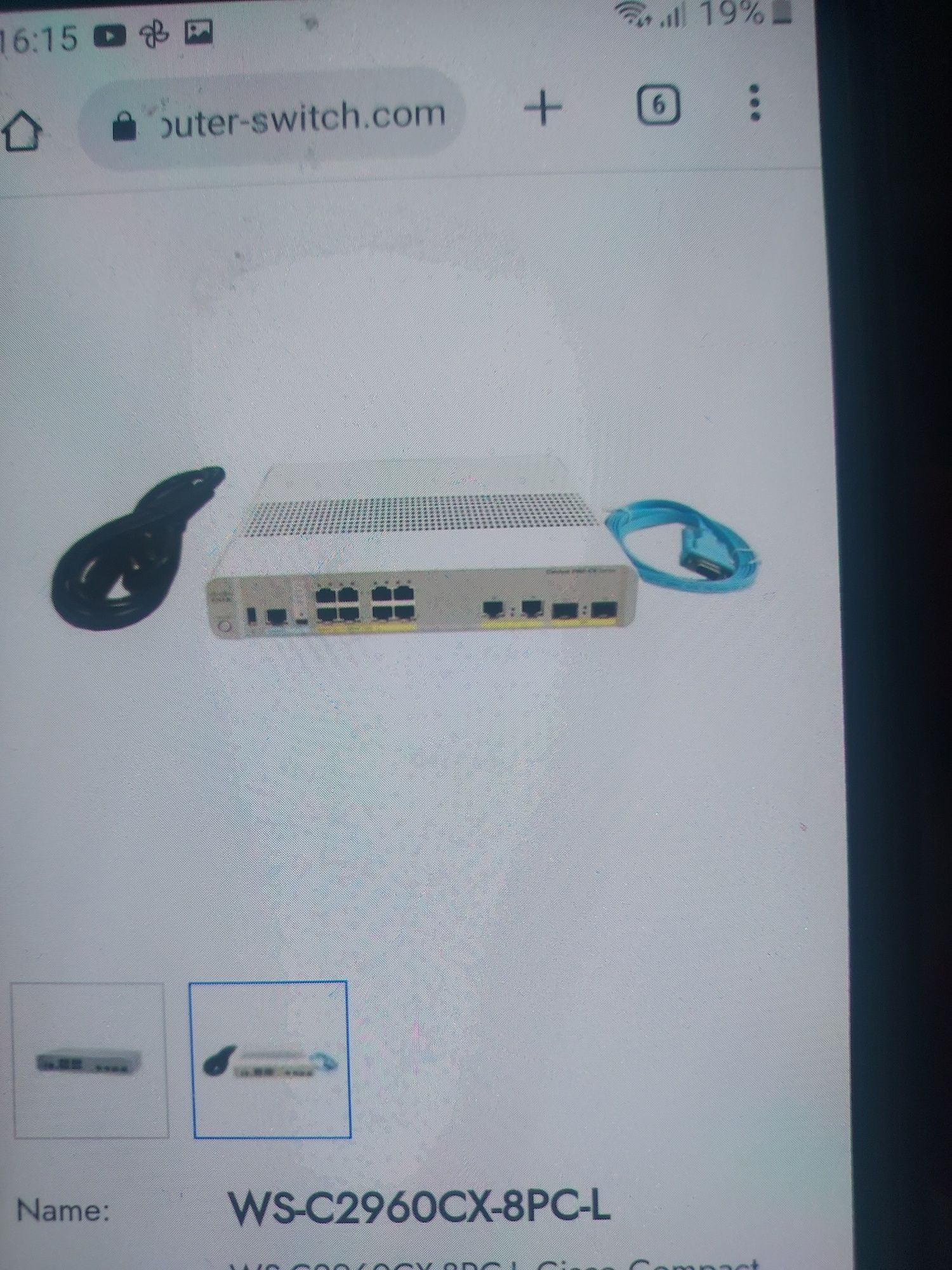 Switch cisco 2960 8tc l