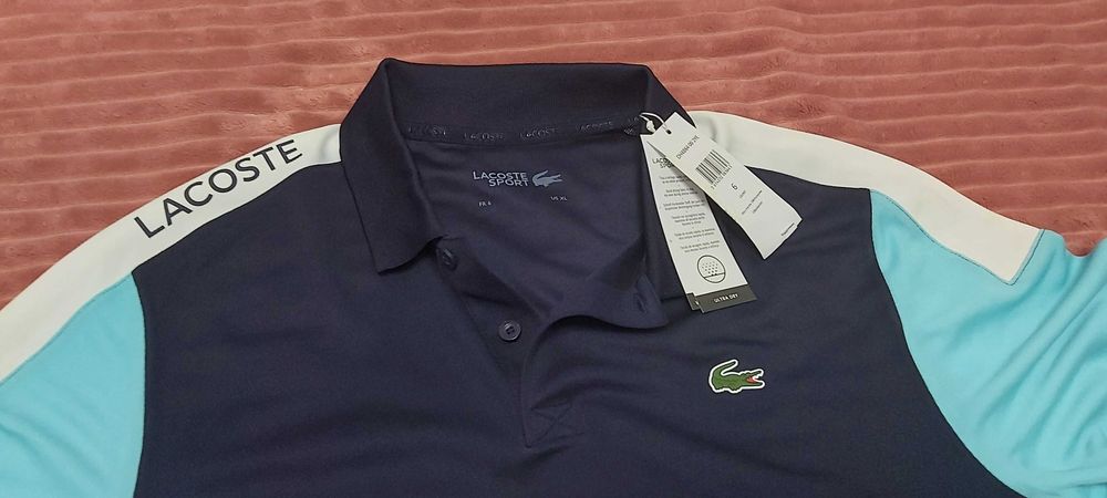 Tricou polo Lacoste  Bleumarin/Turcoaz