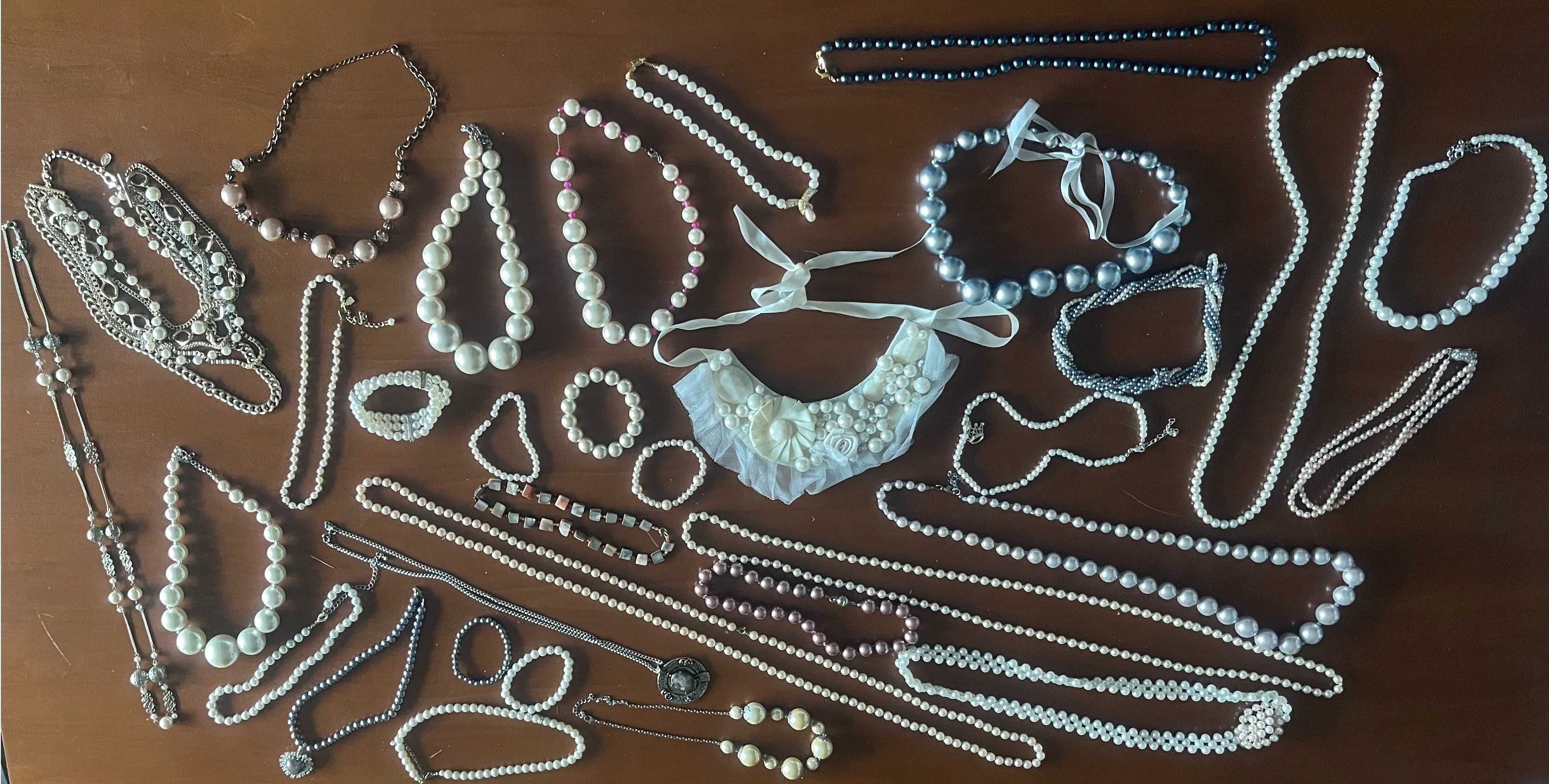 Lot 33 coliere / brățări / mărgele / perle de cultură - vintage