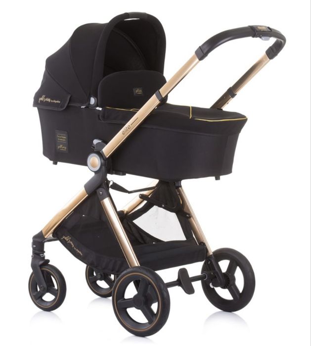 Детска количка Chipolino - Елит, 3 в 1, черна