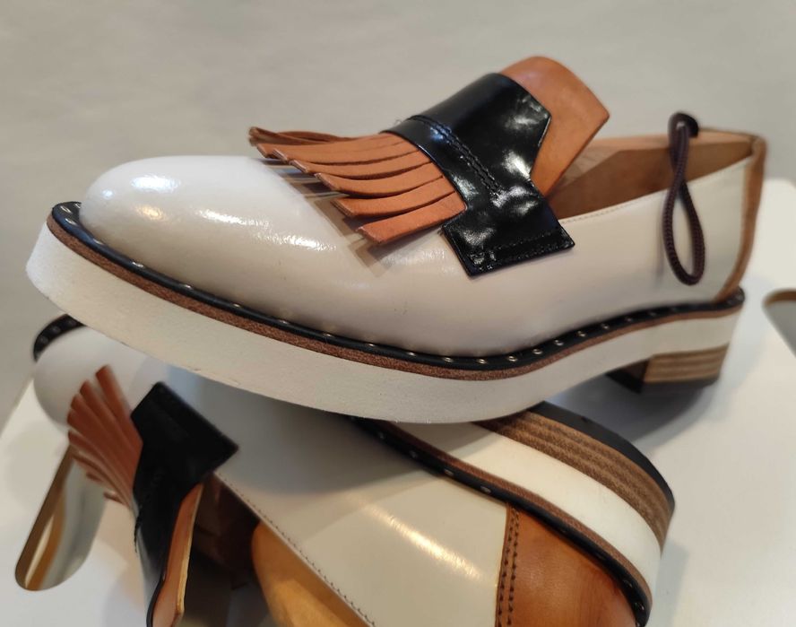 Pantofi mocasini 36.5 loafer Vic Matie piele naturala lustruita