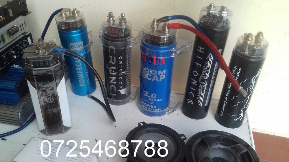 subwoofer auto amplificator 1000w condensator set cabluri hilo