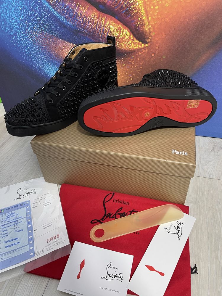 Adidasi Christian Louboutin piele naturala Full Box