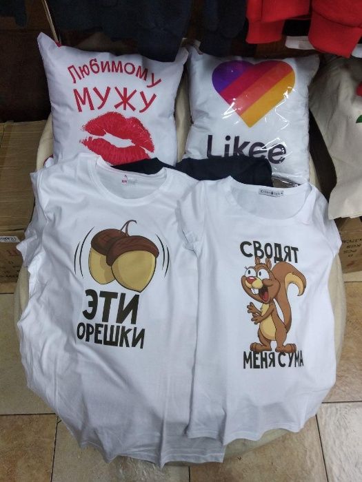 Парные футболки от Купиподарок. Печать на футболках в Ташкенте.