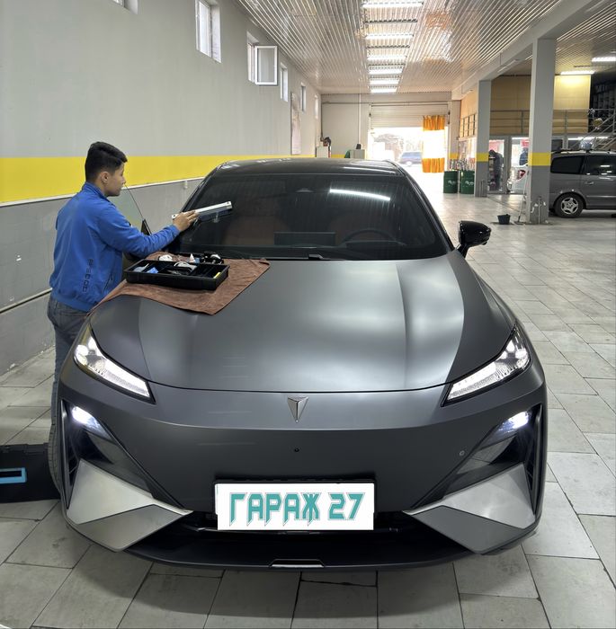 Ремонт лобовых стекол, трещина скол