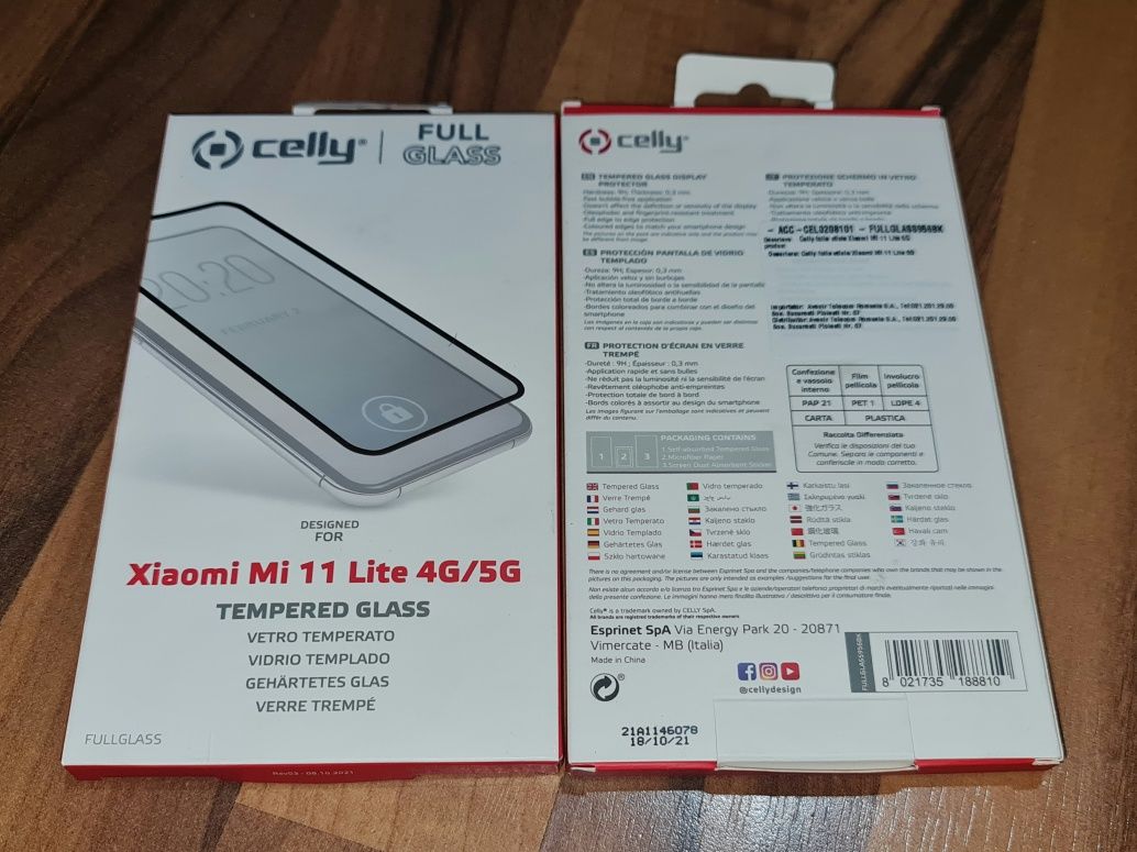 Folie sticla full cover originala Celly Xiaomi Mi 11 Lite 4G 5G