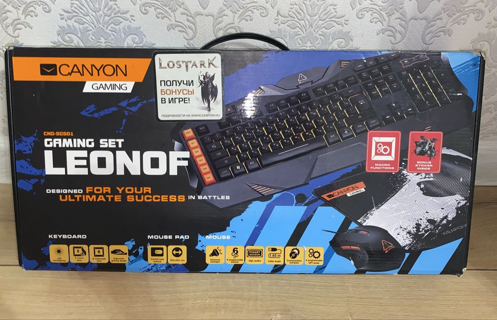 Игровая клавиатура LEONOF, в отличном состояний