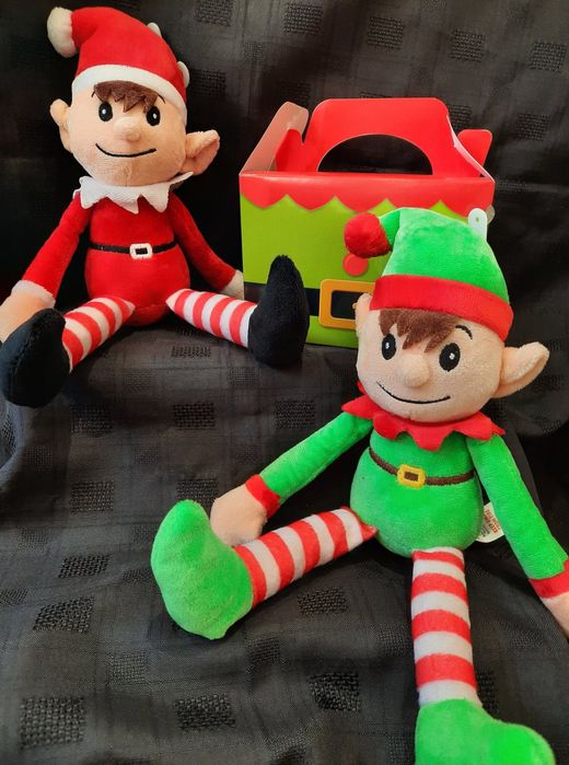 Плюшена играчка коледен елф 55 см