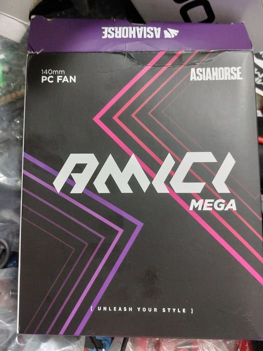 Ventilator carcasa pc 140mm argb Asiahorse Amicii alb,S nu reverse.