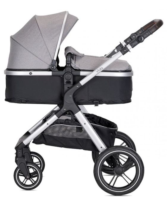 Cărucior pentru bebeluși 3 în 1 Lorelli Premium - Viola, gri