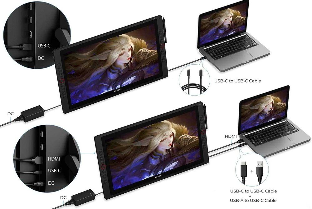 Tableta grafica, XP-PEN, Artist 24 Pro 23.8", IPS, 16:9, 2560x1440,
