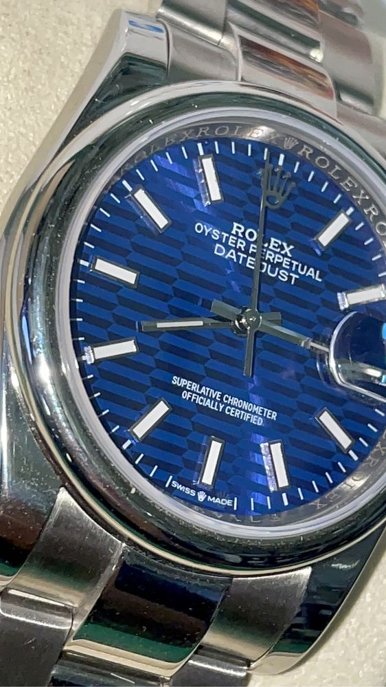 Rolex datejust 36 NEW MODEL 2021 Blue navy Monogram dial