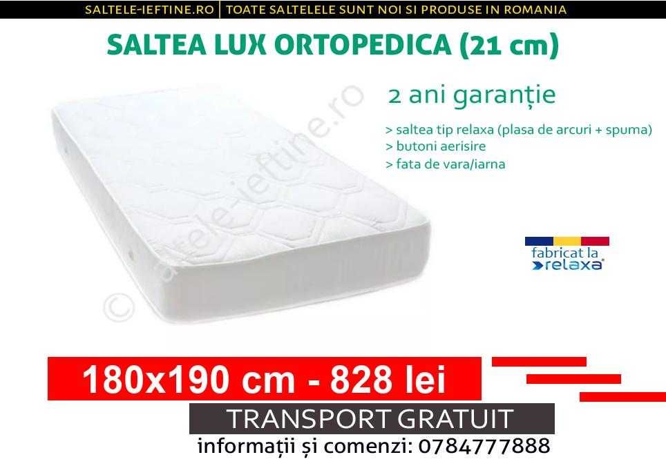 Saltea 180x190 cm - Lux Ortopedica (inaltime 21 cm)