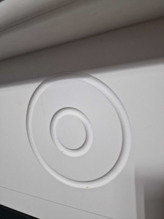 Semineu electric, de colt,alb, cu termostat