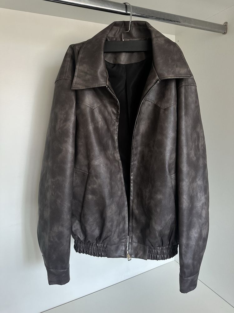Кожено унисекс яке Zara