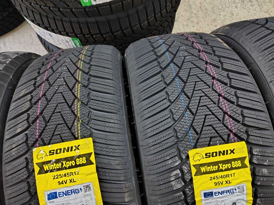 4бр,НОВИ зимни гуми SONIX 225 45 17+245 40 17 DOT25 цена за брой
