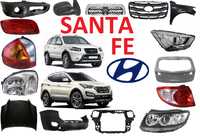 Кузовные детали, капот фара бампер решетка Hyundai Santa FE