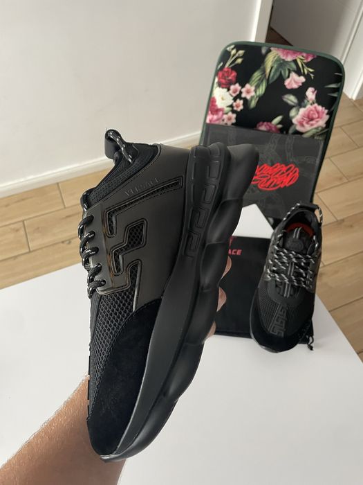 Adidasi Versace Chain Negru