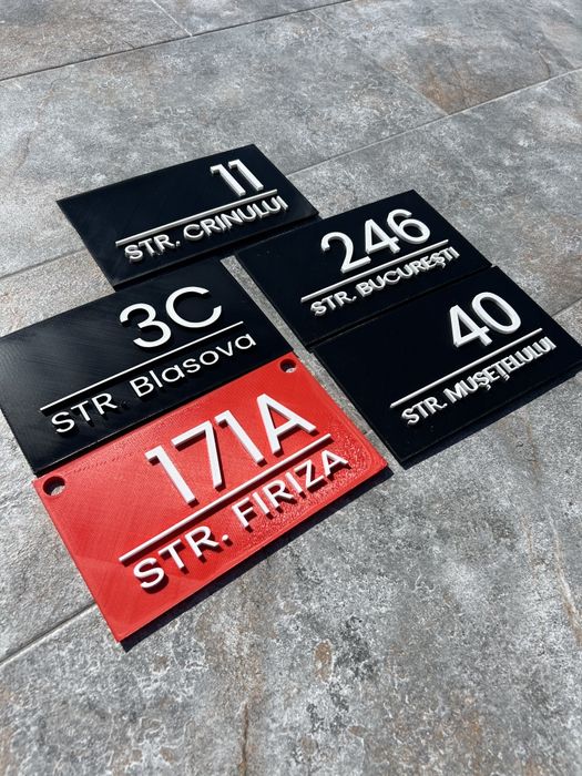 Număr de casă personalizat – realizat la imprimantă 3D