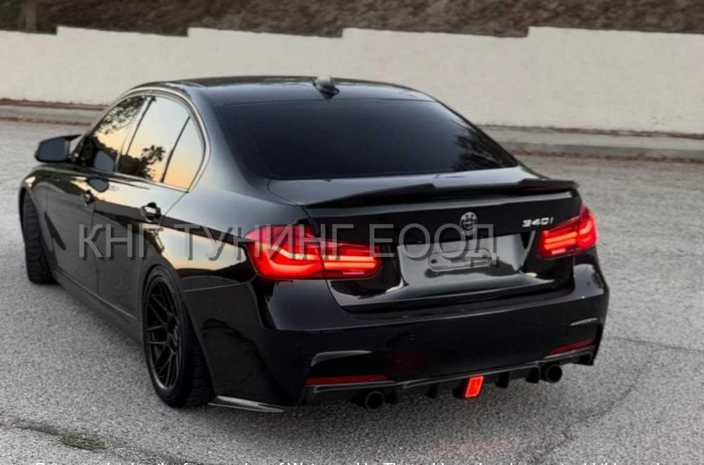 бмв ф30 ф31 дифузьор с ф1 стоп / добавка за задна броня за bmw f30 f31