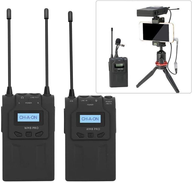 Kit Lavaliera dubla Boya BY-WM8 PRO-K2 Linie Wireless UHF 2 microfoane