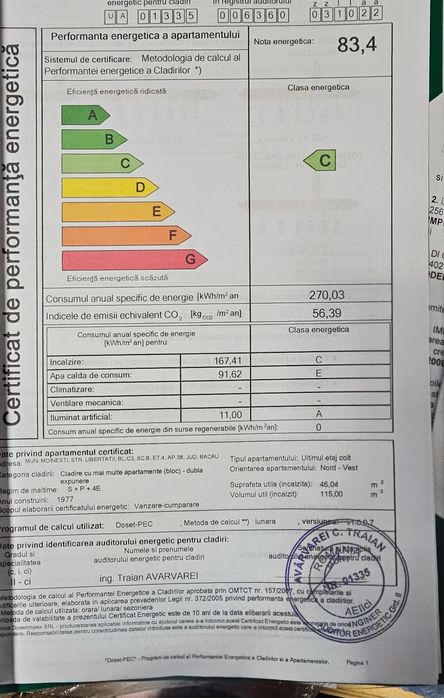 Vând apartament cu 3 camere