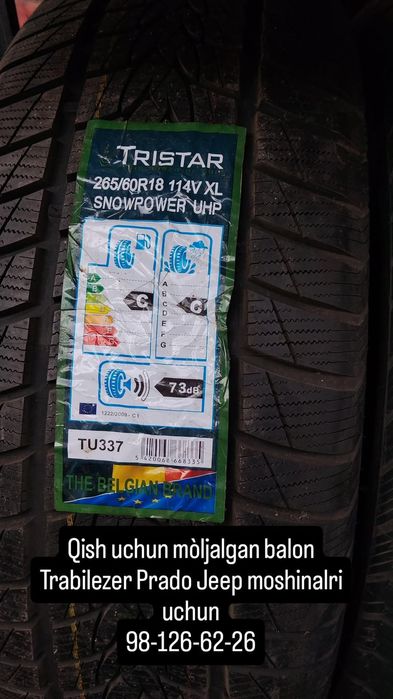 Tristar 265/60/18 Trabilezer Prado Jeep moshinalariga