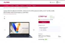 Laptop ASUS X1504V, i5-1335U , windows 11 , 16 gb ram -nou