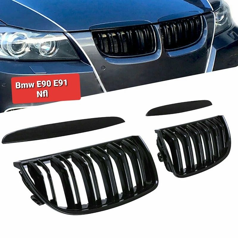 Grile Duble / Diamond Bmw E90 E91 E92 F30 F35 E60 F31 F35 Negru lucios