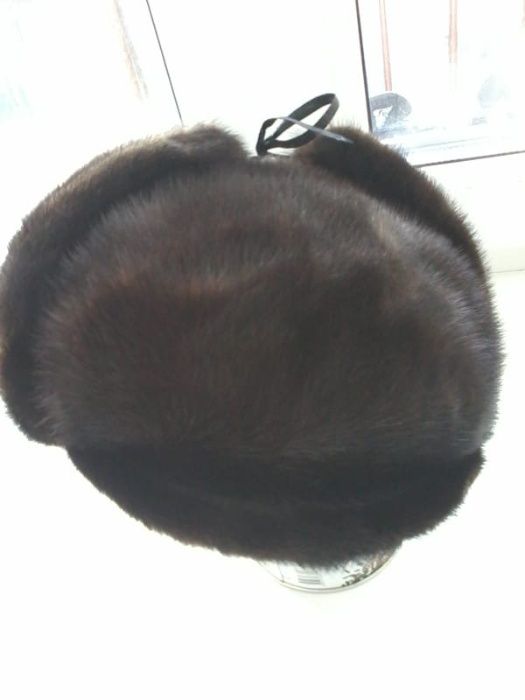 Норковая шапка-ушанка