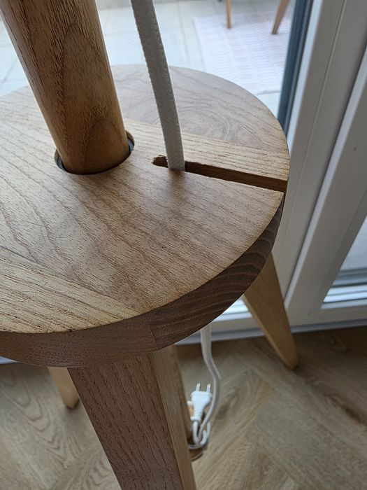 Lampadar ikea lemn si ratan bambus