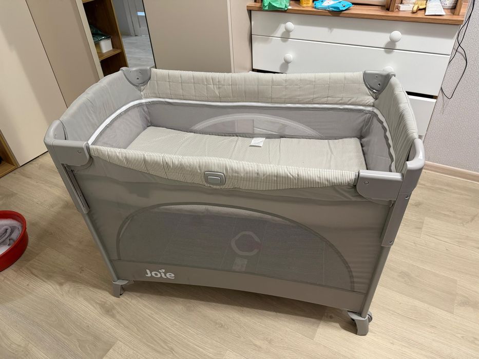 Детская кровать Манеж-кровать Joie Kubbie Clay P1811BACLA000, бежевый