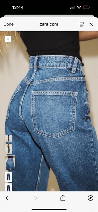 Дънки Zara Mom fit умален размер