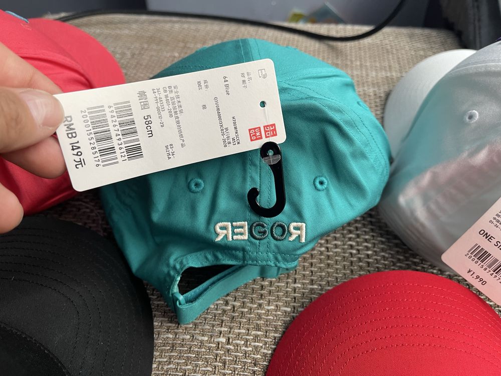 5бр Шапка Uniqlo Roger Federer RF Tennis Court Nike Jordan Nadal Novak