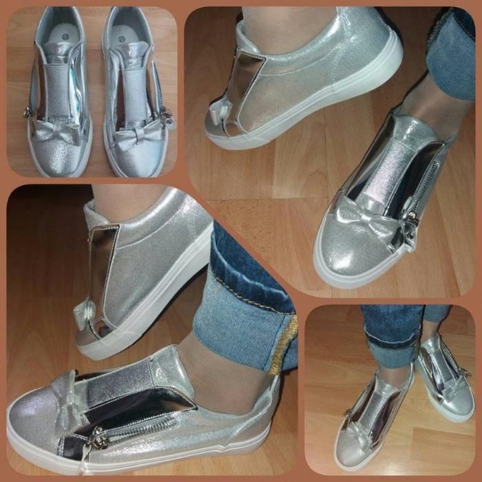 Елегантни обувки-сиви