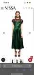 Rochie verde metalic NISSA