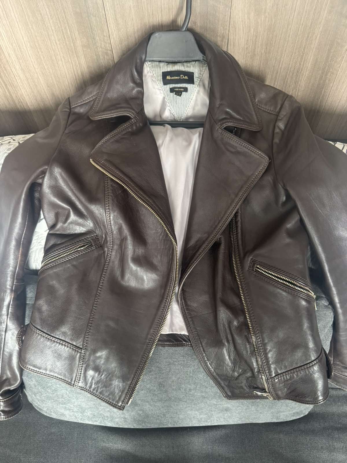 Кожено яке  massimo dutti