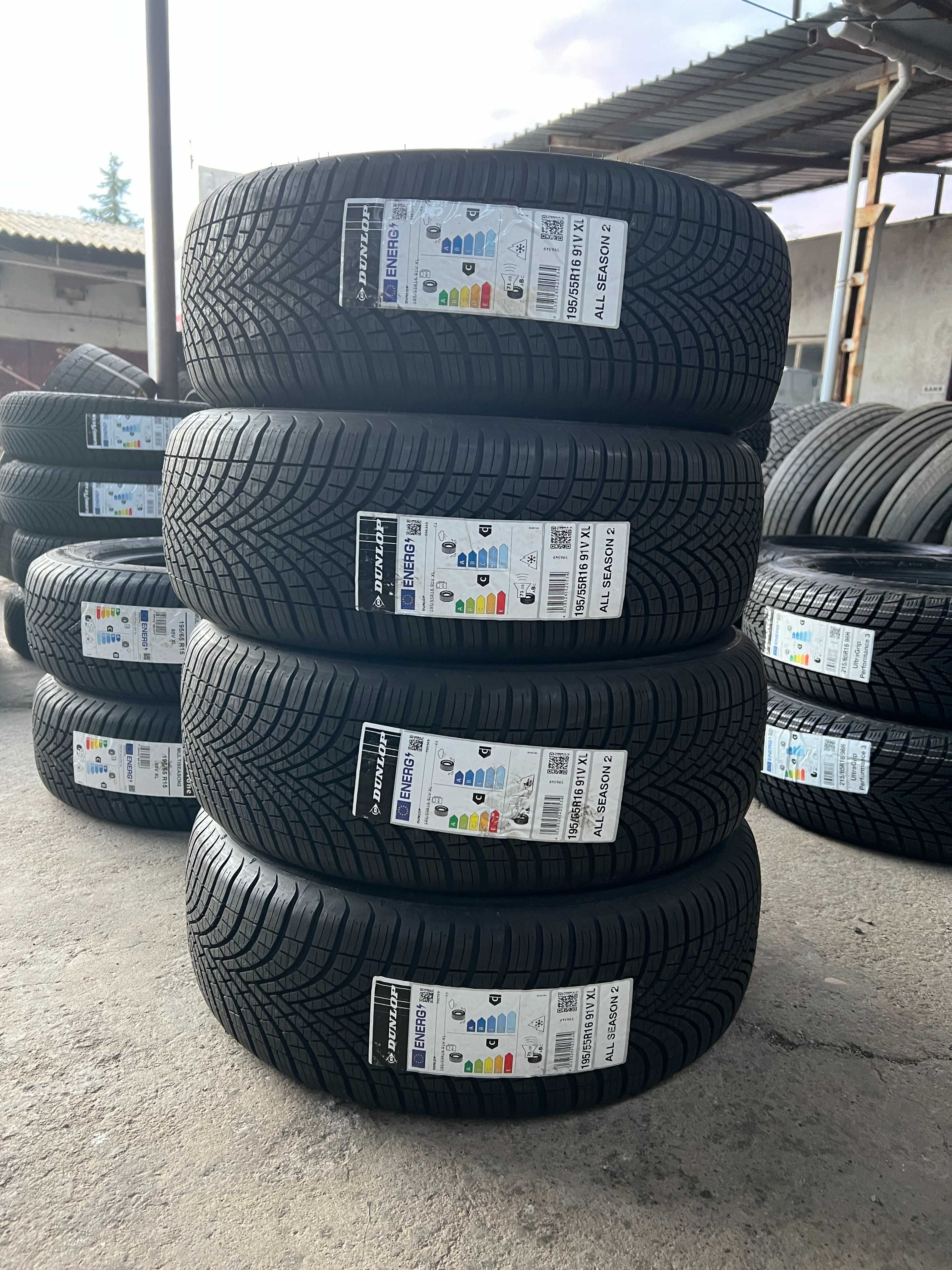 4 Нови всесезонни гуми 195/55R16 Dunlop All Season 2 91V ExtraLoad M+S