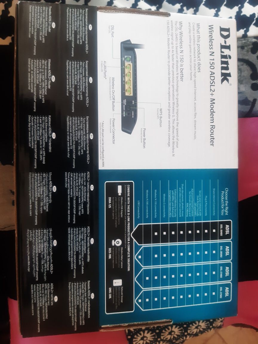 Модем Роутер wireless N 150 ADSL2